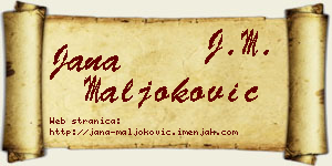 Jana Maljoković vizit kartica